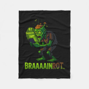 Lustiges Zombie-Brainrot-Meme 6 7 Halloween-Jungs Fleecedecke