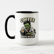 Lustiges Zombie-Coffee-T-Shirt – Kaffee hält mich