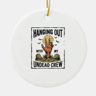 Lustiges Zombie-Shirt für Horror-Fans Vintage Unto Keramik Ornament