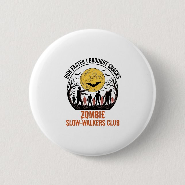 Lustiges Zombie-Shirt mit eingraviertem Mond und d Button (Vorderseite)