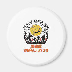 Lustiges Zombie-Shirt mit eingraviertem Mond und d Magnet