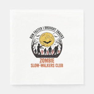 Lustiges Zombie-Shirt mit eingraviertem Mond und d Serviette