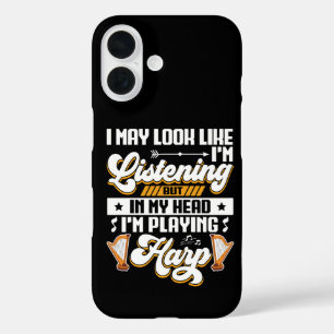 Lustiges Zuhören In meinem Kopf spiele ich Harfe iPhone 16 Hülle