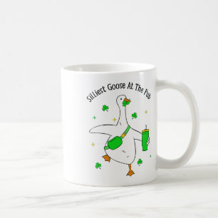 Lustigste Gans In Der Kneipe Tiergans St. Patrick' Kaffeetasse