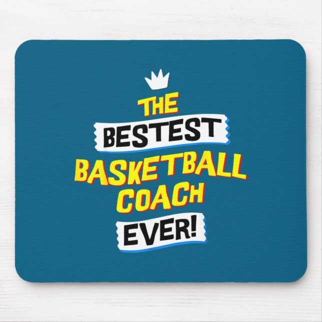 Lustigster Basketball-Trainer-Job Beruf Mousepad (Vorne)