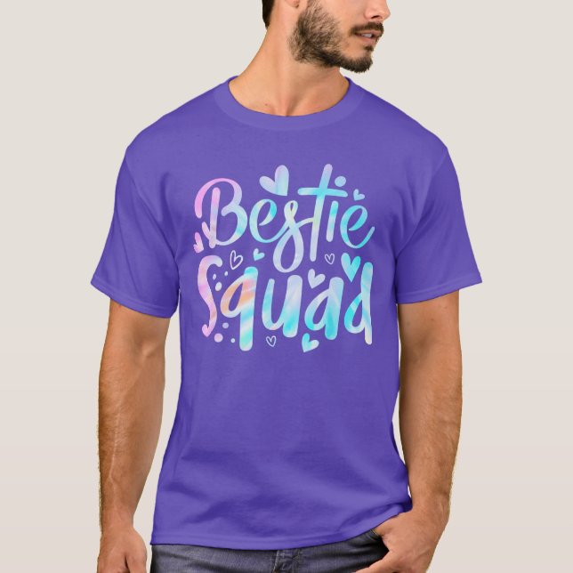 Lustigster Farbbester Freund passender Bestie-Squa T-Shirt (Vorderseite)