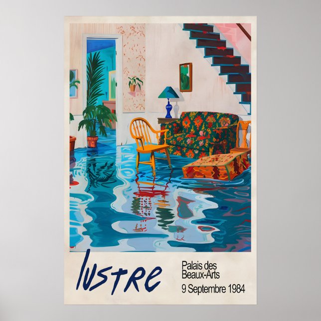 Lustre Paris Exhibit Poster Surreal Flooded Room (Vorne)