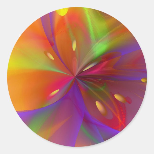 Lustrous Lily Runder Aufkleber (Vorderseite)