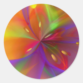 Lustrous Lily Runder Aufkleber