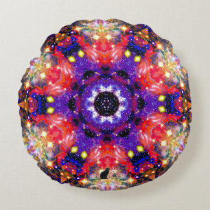 Lustrous Stellar Kaleid Rundkissen Rundes Kissen