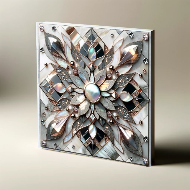 Lustrous Symmetry - Mutter des Perl Designer Tile Fliese (Von Creator hochgeladen)