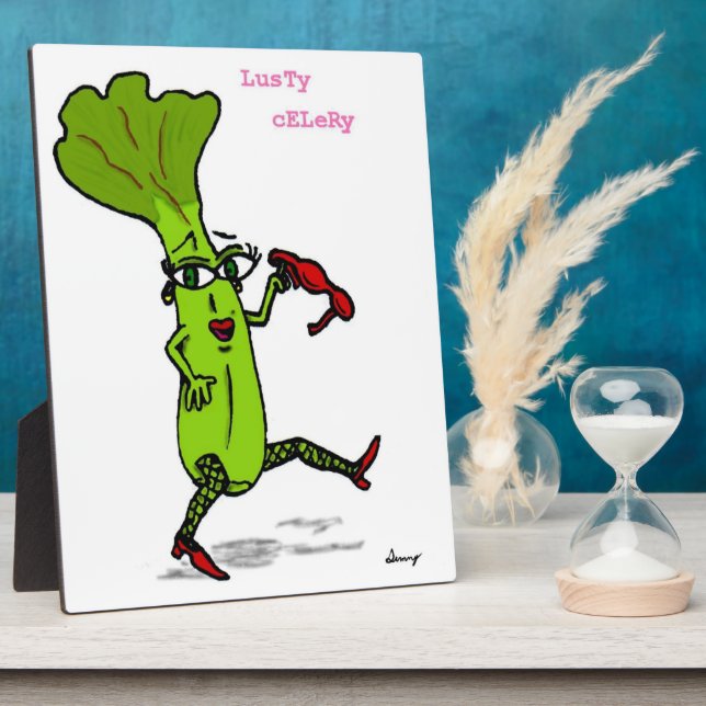 Lusty Celery Plaque Fotoplatte (Seite)