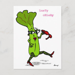 Lusty Celery Postcard Postkarte