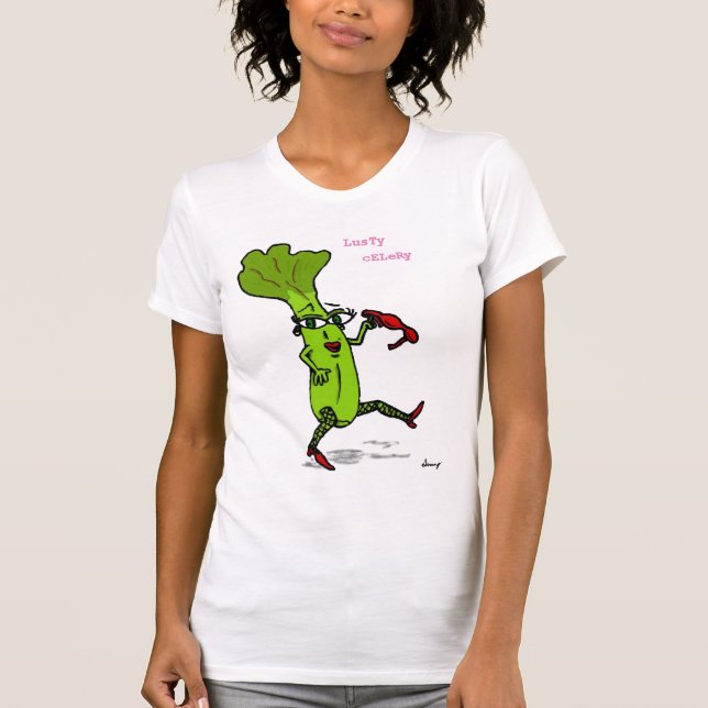 Lusty Celery Womens Lässig Scoop T - Shirt (Vorderseite)