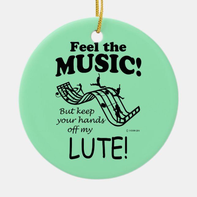 Lute Feel Musik Keramik Ornament (Vorne)