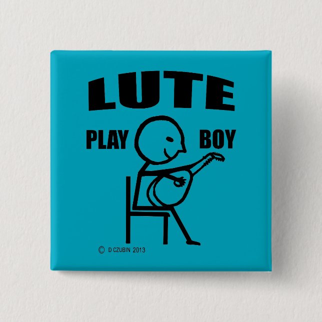 Lute Play Boy Button (Vorderseite)