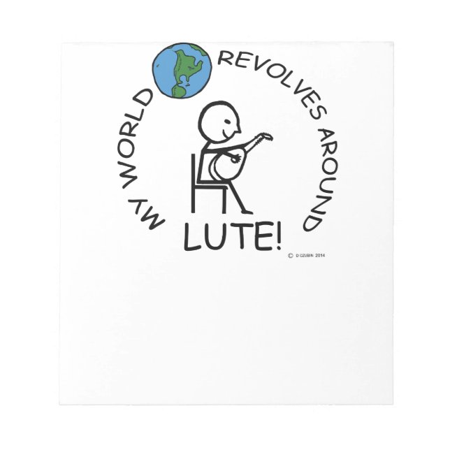 Lute - Weltumdrehungen Notizblock (Vorderseite)