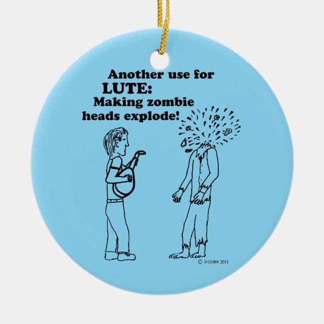 Lute Zombie Explode Keramik Ornament (Vorne)