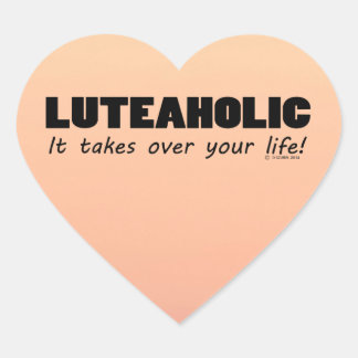 Luteaholic Life Heart Sticker