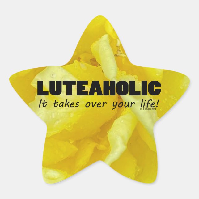 Luteaholic Life Star Sticker (Vorderseite)