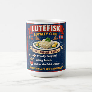 Lutefisk-Loyalitätsclub Norwegische Kaffeetasse
