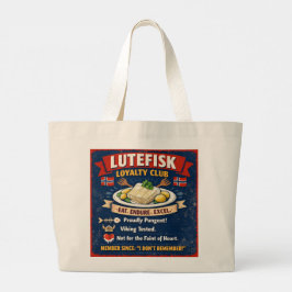 Lutefisk Loyalty Club Norwegian Tote Bag Jumbo Stoffbeutel