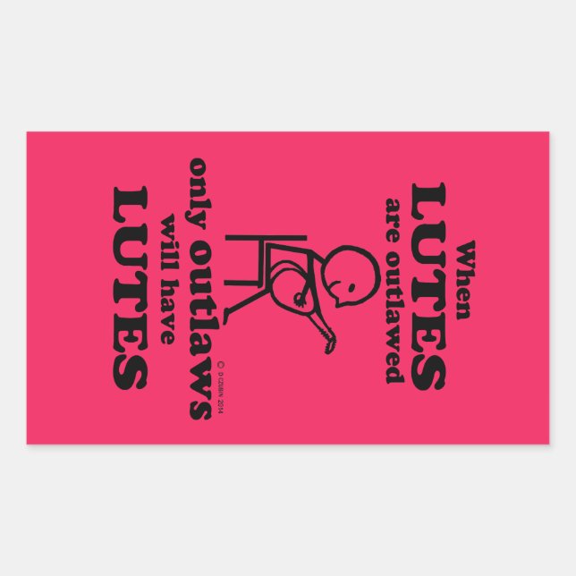 Lutes verbogenes rechteckiges Aufkleber (Vorderseite)