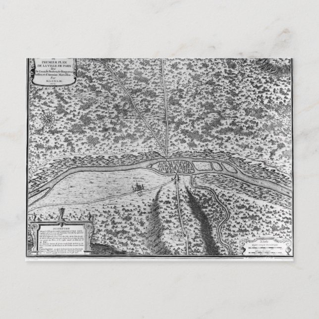 Lutetia oder der erste Plan von Paris Postkarte (Vorderseite)