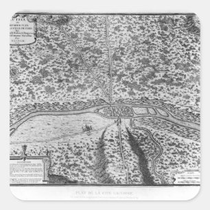 Lutetia oder der erste Plan von Paris Quadratischer Aufkleber