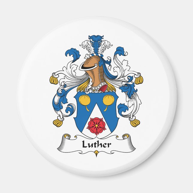 Luther Familienwappen Magnet (Vorne)