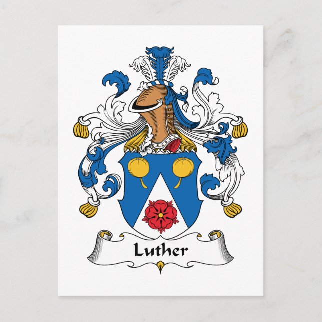 Luther Familienwappen Postkarte (Vorderseite)