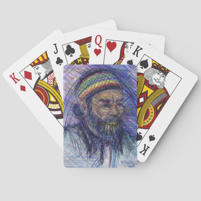 Luther Hampton Selbstporträt Spielkarten (Rückseite)