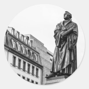 Luther Martin-Skulptur Runder Aufkleber