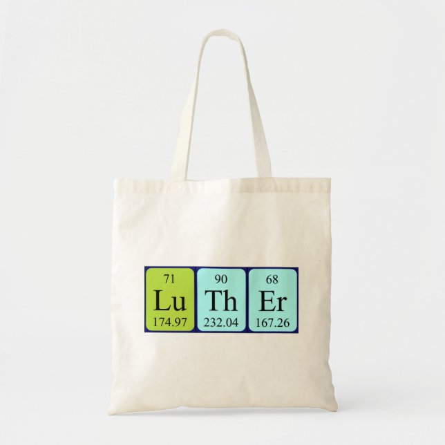 Luther Periodic Table name tobag Tragetasche (Vorne)
