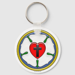 Luther Rose Embossed Look Schlüsselanhänger