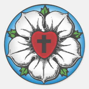 luther Rose Runder Aufkleber