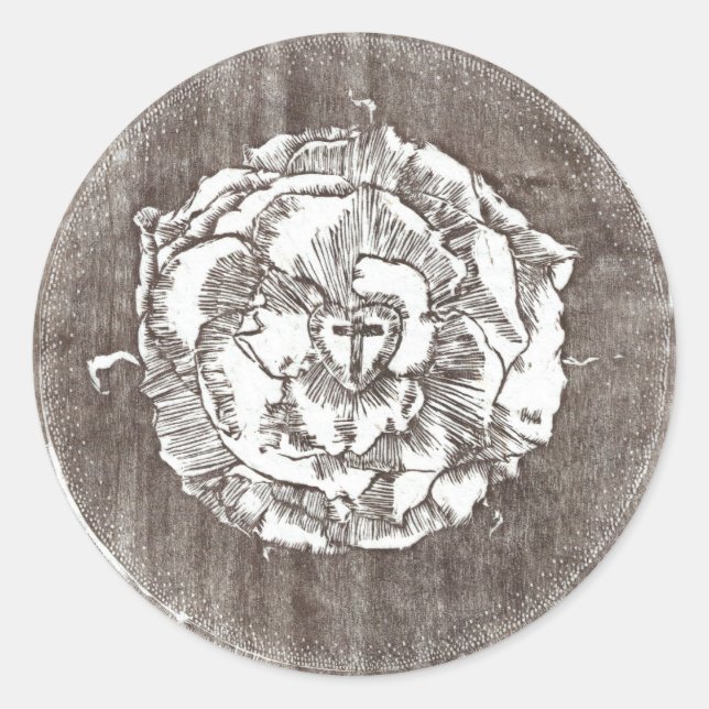 Luther-Siegel Runder Aufkleber (Vorderseite)