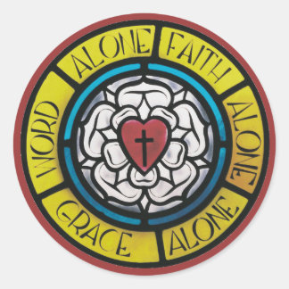 Luther Stains Glass Siegel Runder Aufkleber