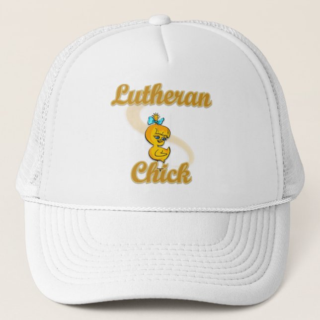 Lutheran Chick Truckerkappe (Vorderseite)