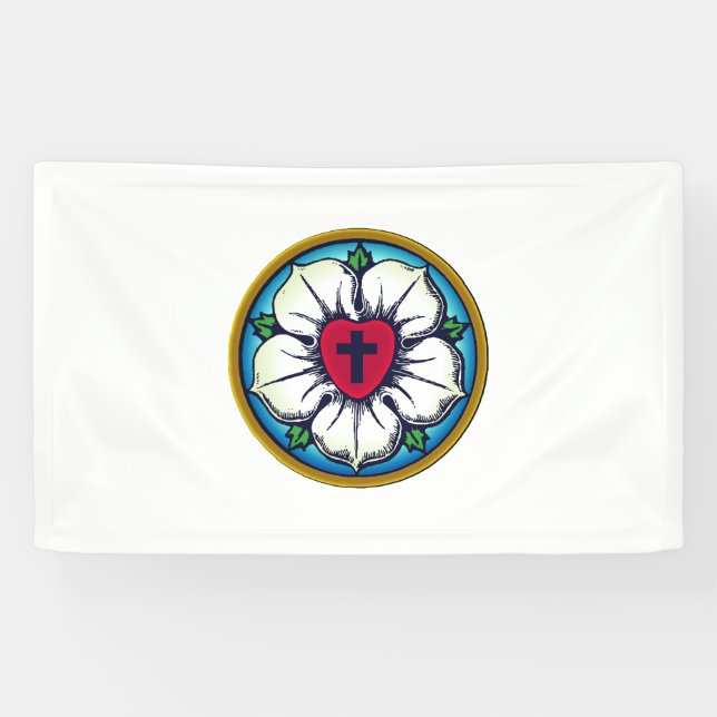 Lutherische Rose Banner (Horizontal)