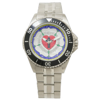 Lutherrose-Buntglasfenster Armbanduhr