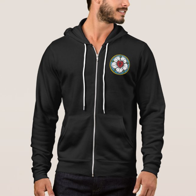 Lutherrose Hoodie (Vorderseite)