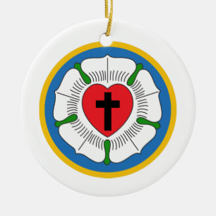 Luthers Rose Keramik Ornament