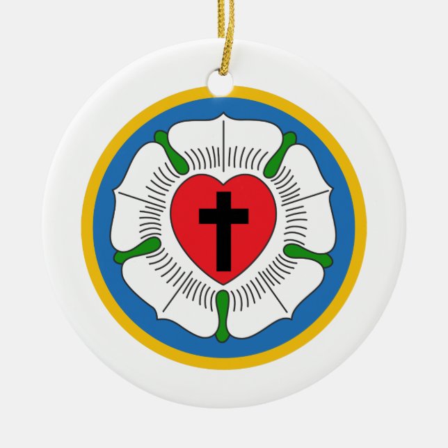 Luthers Rose Keramik Ornament (Vorne)