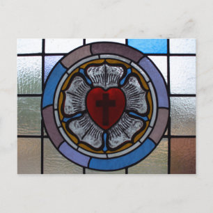 Luthers Rose Window Post Card - St. Paul Lutheran Postkarte