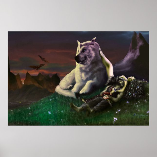 Luthien tends Beren Poster (Vorne)