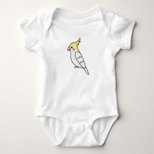 Lutino Cartoon Cockatiel Parrot Bird Baby Strampler