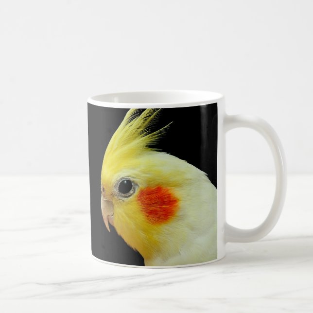 Lutino Cockatiel Kaffeetasse (Rechts)