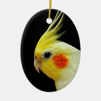 Lutino Cockatiel Keramik Ornament