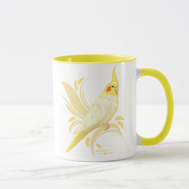 Lutino Cockatiel Tasse (Rechts)